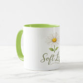 Weiche Lebensästhetik Daisy-Wasserfarbe Florale Ka Tasse (Vorderseite Links)