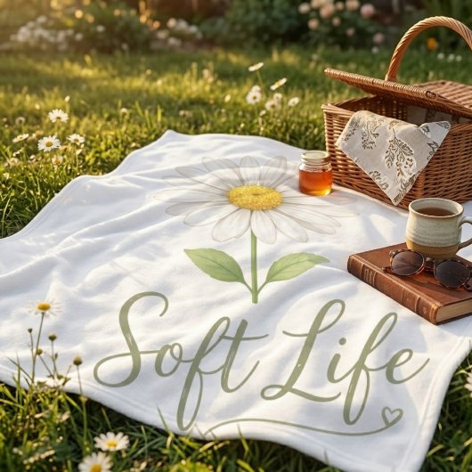 Weiche Lebensästhetik Daisy-Wasserfarbe Florales P Fleecedecke