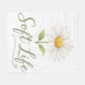 Weiche Lebensästhetik Daisy-Wasserfarbe Florales P Fleecedecke (Vorderseite (Horizontal))