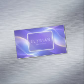 Weiche Lichtwellen Periwinkle Abstrakt Magnetische Visitenkarte (Beispiel)