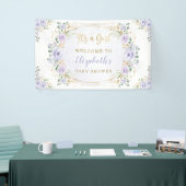 Weiche Lila Aquarellfarben Rose Dusche Willkommen Banner (Messeveranstaltung)