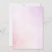 Weiche Lila Blume mit Blush Elegantes Brautparty Einladung (Rückseite)