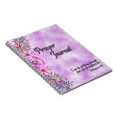 Weiche lila Blumengebet-Zeitschrift mit Schrift Notizblock (Rechte Seite)