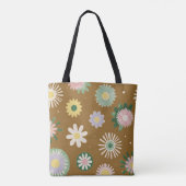 Weiche lila Blumenkunst-Tragetasche Tasche (Rückseite)