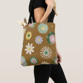 Weiche lila Blumenkunst-Tragetasche Tasche (Von Nahem)