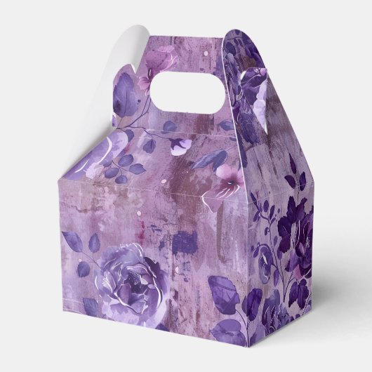 Weiche Lila Blüte Geschenkschachtel (Rückseite)