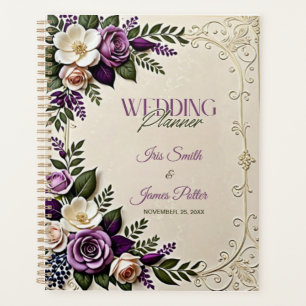 Weiche Lila Creme Botanische Hochzeit mit Flora Planer
