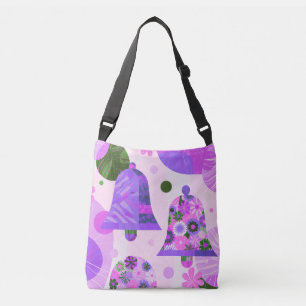 Weiche lila florale moderne Tote Bag Tragetaschen Mit Langen Trägern