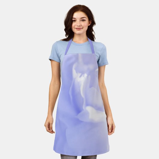Weiche, Lila, florale Schürze (Getragen)