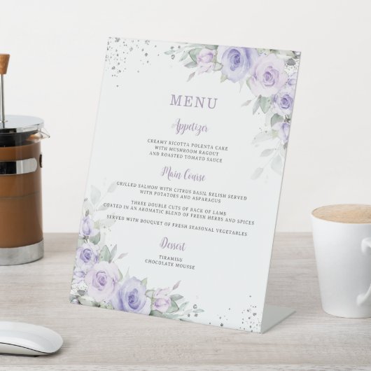 Weiche Lila Lavendel-Grünkarte Sockelschild (In SItu)