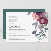 WEICHE LILA LILAC FLORAL PROBE DINNER EINLADEN DANKESKARTE (Vorne/Hinten)