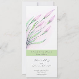 Weiche Lila Lilien Save the Date Einladung