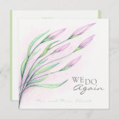 Weiche Lila Lilien Vow Verlängerung 10 Jahre Einla Einladung (Vorne/Hinten)