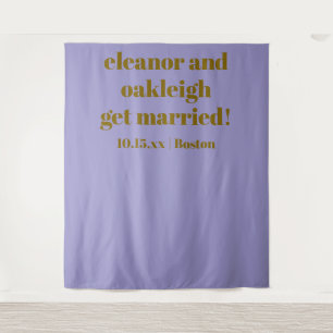 Weiche lila moderne Hochzeit individuell Foto Hint Wandteppich