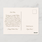 Weiche Lila Muttertagskarte Postkarte (Rückseite)