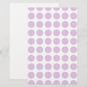 Weiche lila Polka-Punkte Briefpapier (Vorne/Hinten)