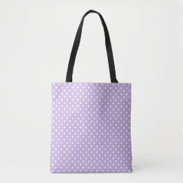 Weiche lila Punkte-Tasche | Retro-Tages-Tragetasch Tasche