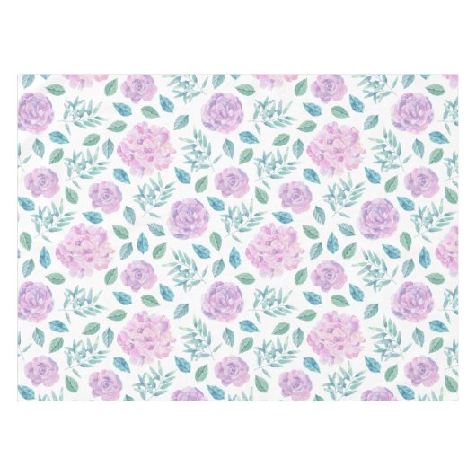 Weiche Lila Rose Tischdecke (Vorderseite (Horizontal))