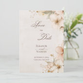 Weiche Lila Rose und Save the Date ausgeklügelt Einladung (Stehend Vorderseite)