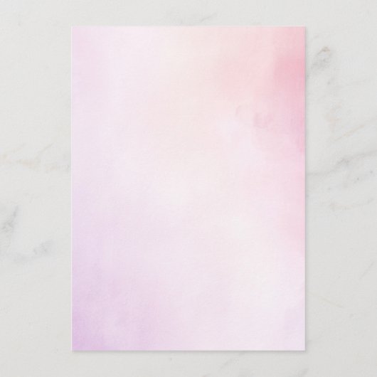 Weiche Lila Speisekarte mit elegantem Minimalistis Menükarte (Rückseite)