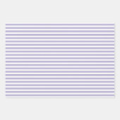 Weiche Lila Streifen Polka Dose Zickzack Geschenkpapier Set (Vorderseite)