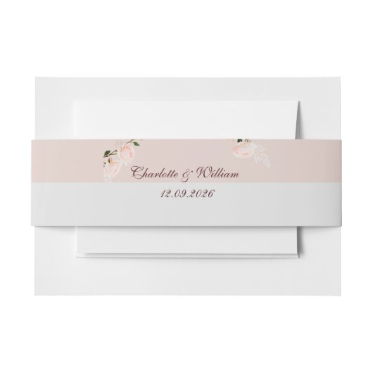 Weiche lila und graue Effekte mit Blume Einladungsbanderole (Vorderseite Beispiel)