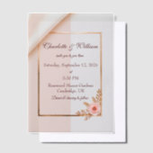 Weiche lila und graue Effekte mit Blume Pergament Einladungen (Versetzt)