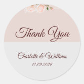 Weiche lila und graue Effekte mit Blume Runder Aufkleber (Vorderseite)