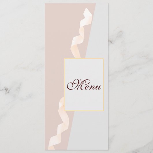 Weiche lila und graue Effekte mit Farbband Menükarte (Vorderseite)