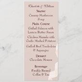 Weiche lila und graue Effekte mit Farbband Menükarte (Rückseite)