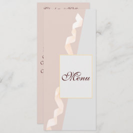 Weiche lila und graue Effekte mit Farbband Menükarte