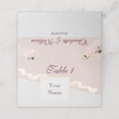 Weiche lila und graue Effekte mit Farbbandstelle c Platzkarte (Außenseite Aufgefaltet)