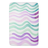 Weiche lila und grüne Wasserfarben Badematte (Vorderseite Vertikal)