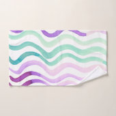 Weiche lila und grüne Wasserfarben Badhandtuch Set (Handtuch)