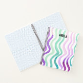 Weiche lila und grüne Wasserfarben Notizblock (Innenseite)