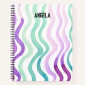 Weiche lila und grüne Wasserfarben Notizblock (Vorderseite)