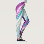 Weiche, Lila und rosa Swirt-Leggings Leggings (Rechts)