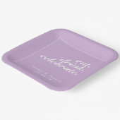 Weiche Lila und weiße moderne Minimalistische Hoch Pappteller (Gewinkelt)