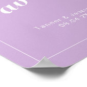 Weiche Lila und weiße moderne Minimalistische Hoch Poster (Ecke)