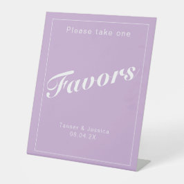 Weiche Lila und weiße moderne Minimalistische Hoch Sockelschild