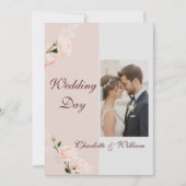 Weiche lila Wirkungen mit Blume Einladung (Vorderseite)