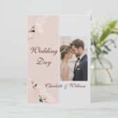 Weiche lila Wirkungen mit Blume Einladung (Stehend Vorderseite)