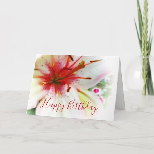 Weiche Lilien Karte (Vorderseite)