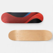 Weiche lineare Formen in Rot und Blau Skateboard (Horizontal)