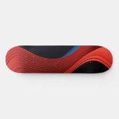 Weiche lineare Formen in Rot und Blau Skateboard (Horizontal)