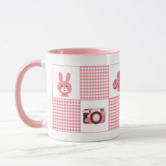 Weiche Mädchen-Ästhetik Coquette Tasse (Links)