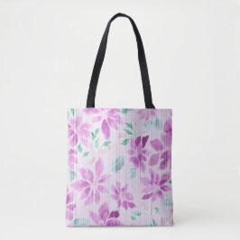 Weiche Malven-Wasserfarben-Blumenmuster-Tasche Tasche