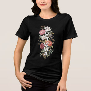Weiche Mama-Blumen-Typografie-Design  Tri-Blend Shirt