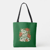 Weiche Mama Grace Herbst Blumen Retro-Typografie-D Tasche (Rückseite)