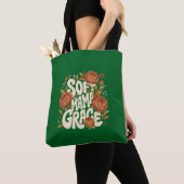 Weiche Mama Grace Herbst Blumen Retro-Typografie-D Tasche (Von Nahem)